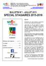 Bulletin stagiaires 2015-2016 n°1 - juillet 2015